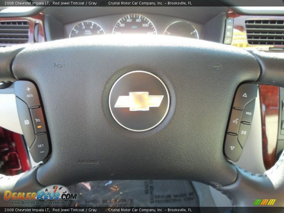 2008 Chevrolet Impala LT Red Jewel Tintcoat / Gray Photo #21