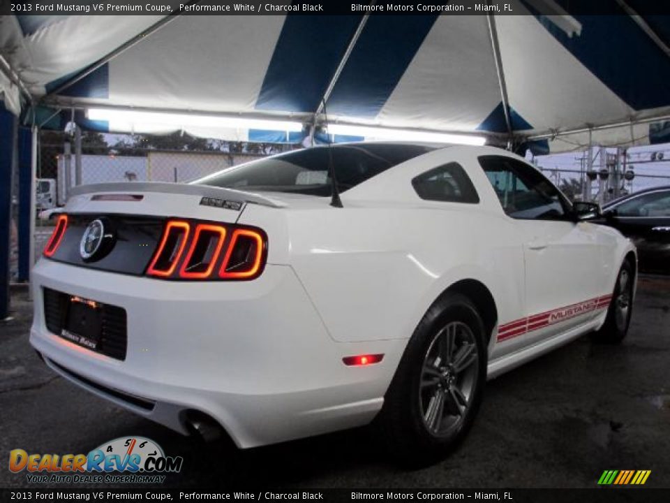 2013 Ford Mustang V6 Premium Coupe Performance White / Charcoal Black Photo #4
