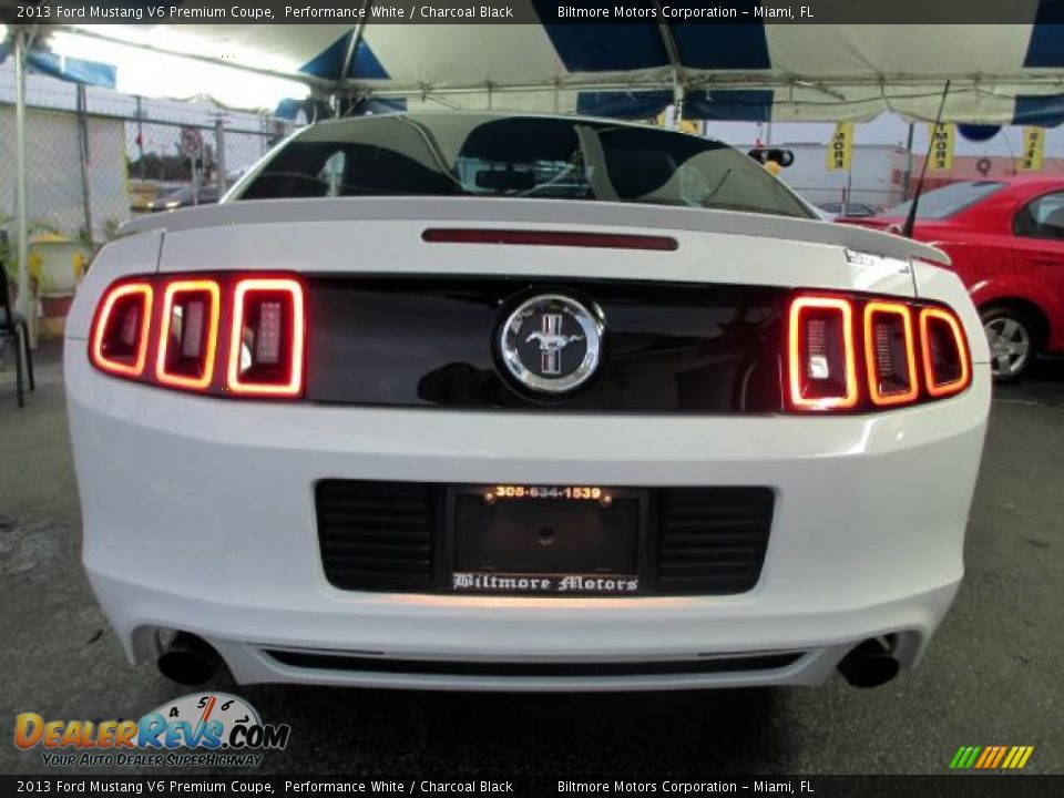 2013 Ford Mustang V6 Premium Coupe Performance White / Charcoal Black Photo #7
