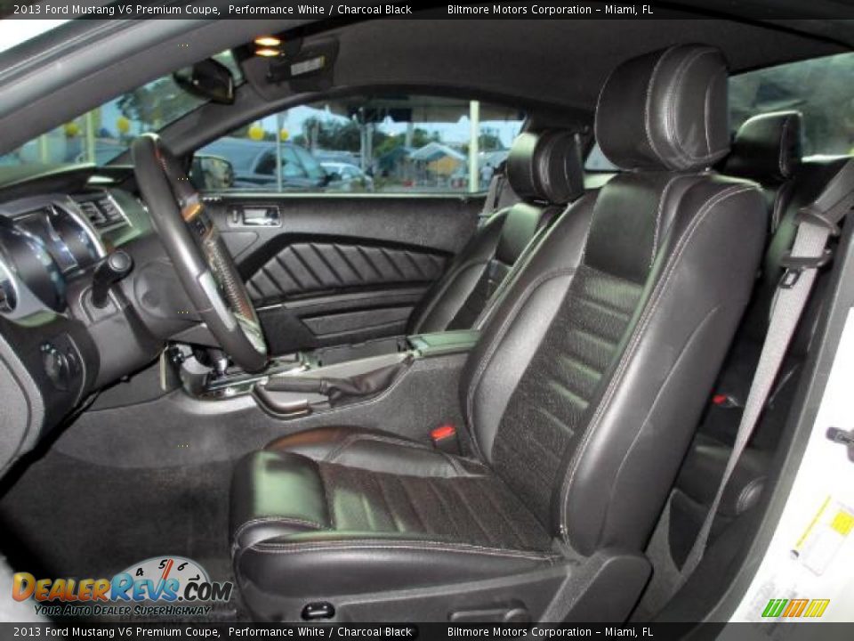 Front Seat of 2013 Ford Mustang V6 Premium Coupe Photo #10