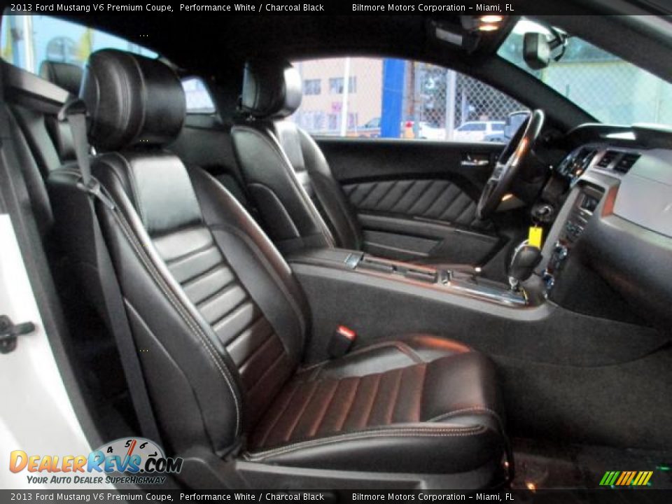 2013 Ford Mustang V6 Premium Coupe Performance White / Charcoal Black Photo #12