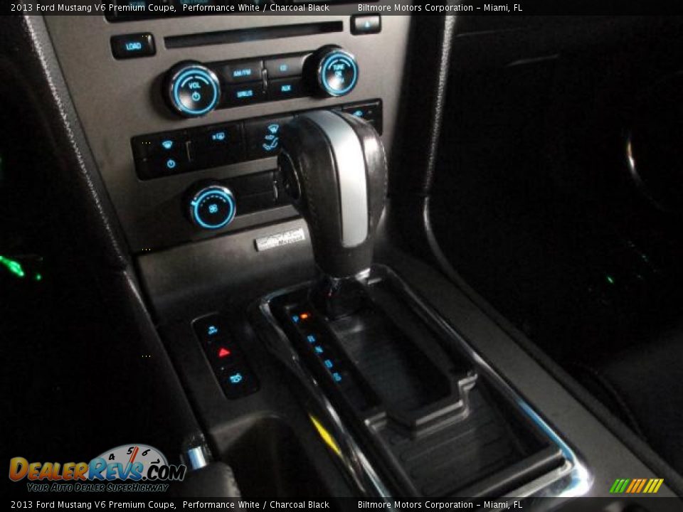 2013 Ford Mustang V6 Premium Coupe Performance White / Charcoal Black Photo #22