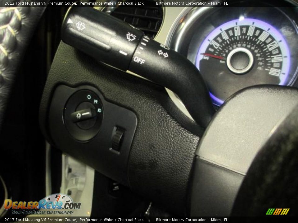 2013 Ford Mustang V6 Premium Coupe Performance White / Charcoal Black Photo #23