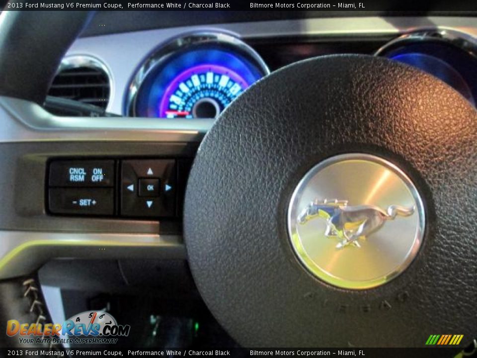 2013 Ford Mustang V6 Premium Coupe Performance White / Charcoal Black Photo #24