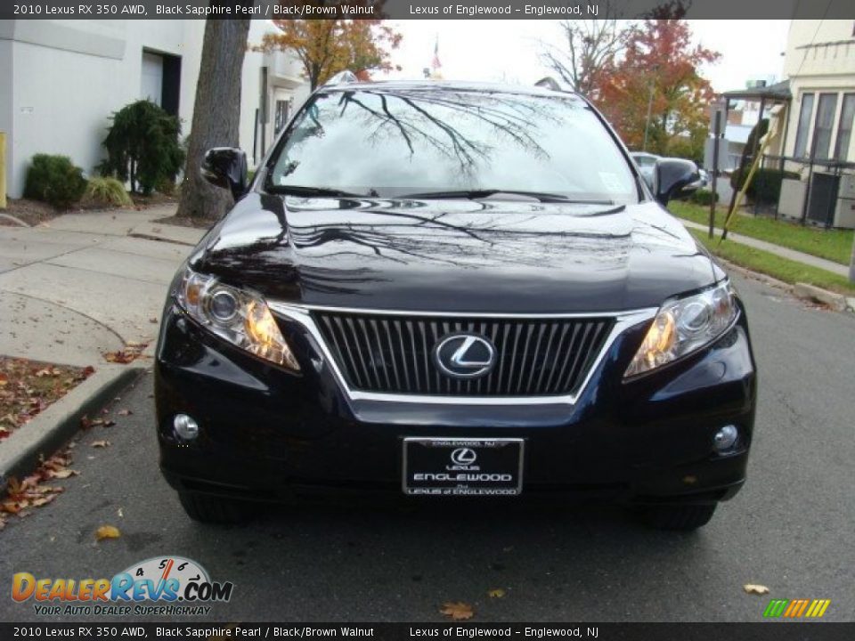 2010 Lexus RX 350 AWD Black Sapphire Pearl / Black/Brown Walnut Photo #2