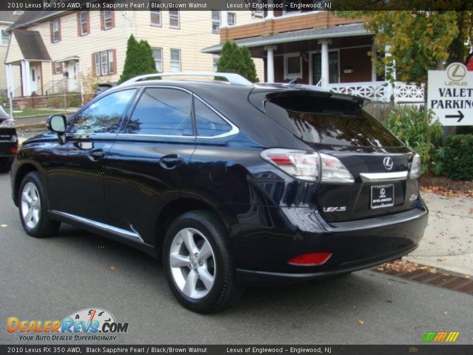 2010 Lexus RX 350 AWD Black Sapphire Pearl / Black/Brown Walnut Photo #6