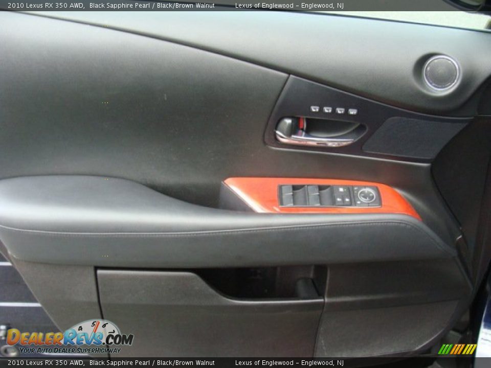 2010 Lexus RX 350 AWD Black Sapphire Pearl / Black/Brown Walnut Photo #7
