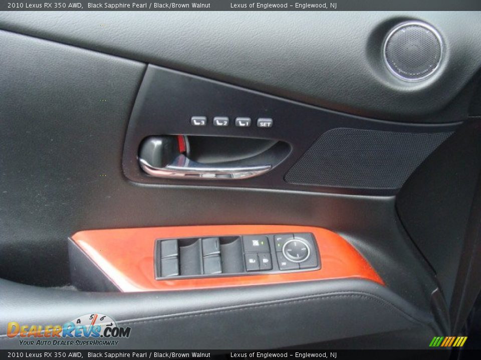 2010 Lexus RX 350 AWD Black Sapphire Pearl / Black/Brown Walnut Photo #8