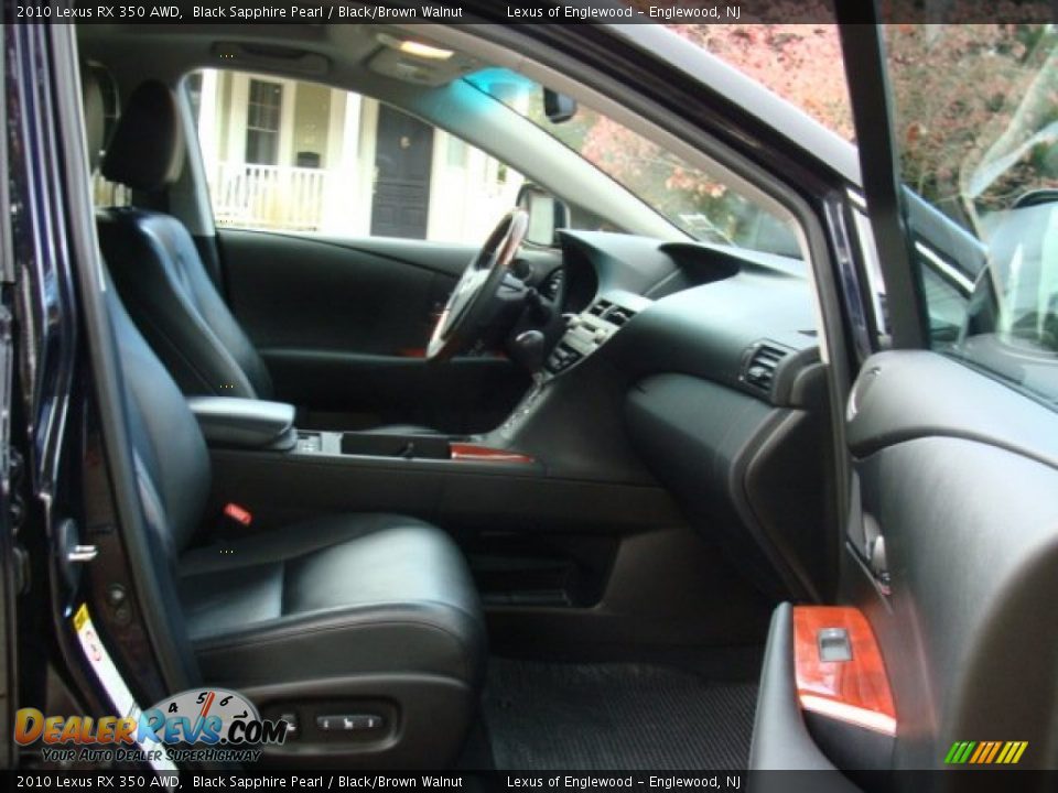 2010 Lexus RX 350 AWD Black Sapphire Pearl / Black/Brown Walnut Photo #10