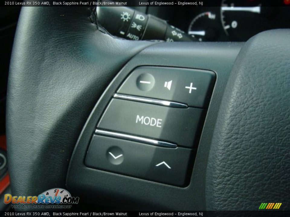 2010 Lexus RX 350 AWD Black Sapphire Pearl / Black/Brown Walnut Photo #14