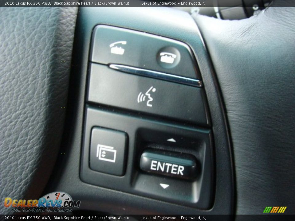 2010 Lexus RX 350 AWD Black Sapphire Pearl / Black/Brown Walnut Photo #15