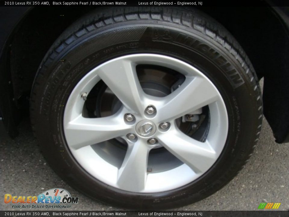 2010 Lexus RX 350 AWD Black Sapphire Pearl / Black/Brown Walnut Photo #23