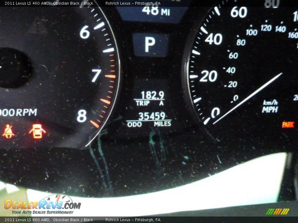 2011 Lexus LS 460 AWD Obsidian Black / Black Photo #8