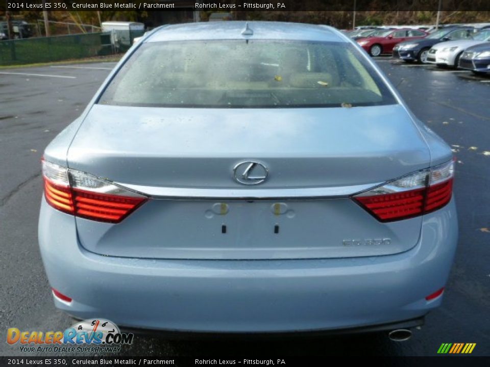 2014 Lexus ES 350 Cerulean Blue Metallic / Parchment Photo #3