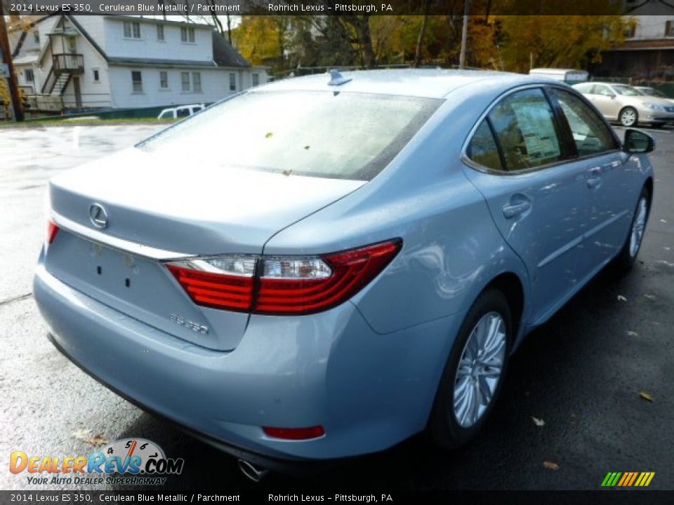 2014 Lexus ES 350 Cerulean Blue Metallic / Parchment Photo #4