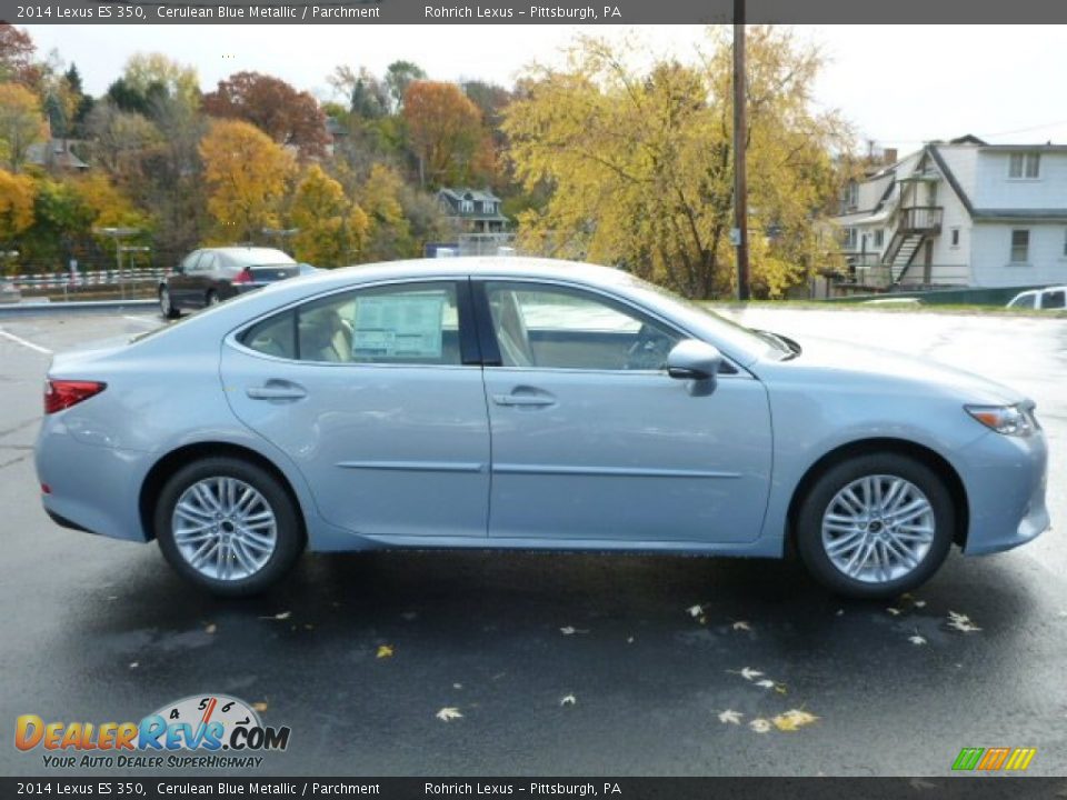 2014 Lexus ES 350 Cerulean Blue Metallic / Parchment Photo #5