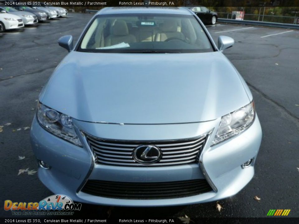 2014 Lexus ES 350 Cerulean Blue Metallic / Parchment Photo #7