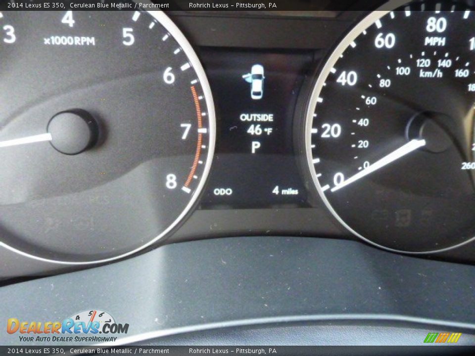 2014 Lexus ES 350 Cerulean Blue Metallic / Parchment Photo #19