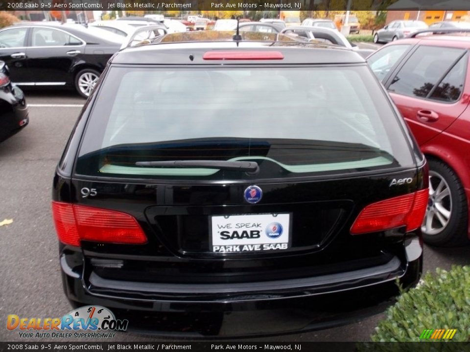 2008 Saab 9-5 Aero SportCombi Jet Black Metallic / Parchment Photo #3