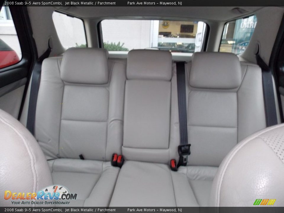 2008 Saab 9-5 Aero SportCombi Jet Black Metallic / Parchment Photo #11