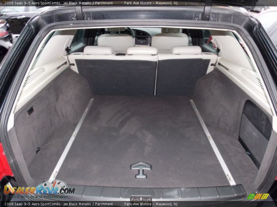 2008 Saab 9-5 Aero SportCombi Jet Black Metallic / Parchment Photo #13