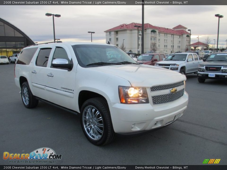 2008 Chevrolet Suburban 1500 LT 4x4 White Diamond Tricoat / Light Cashmere/Ebony Photo #1