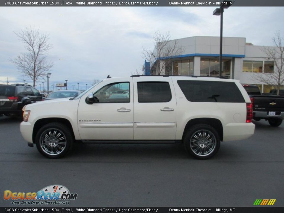 2008 Chevrolet Suburban 1500 LT 4x4 White Diamond Tricoat / Light Cashmere/Ebony Photo #3