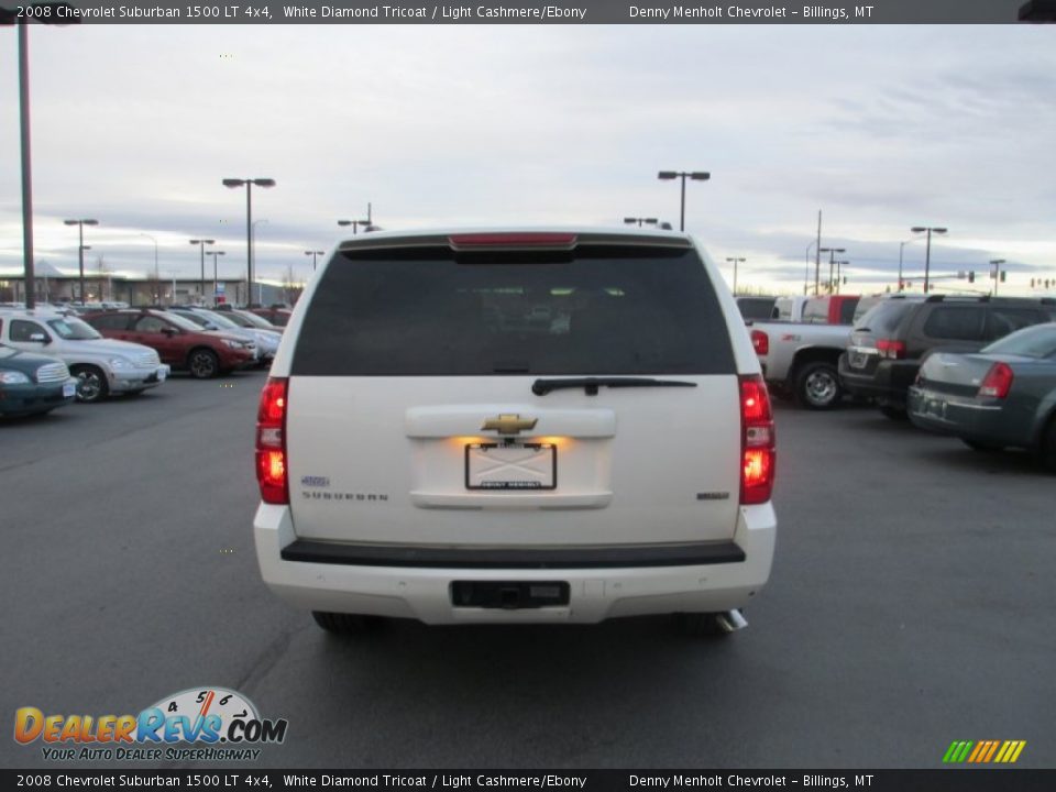 2008 Chevrolet Suburban 1500 LT 4x4 White Diamond Tricoat / Light Cashmere/Ebony Photo #5