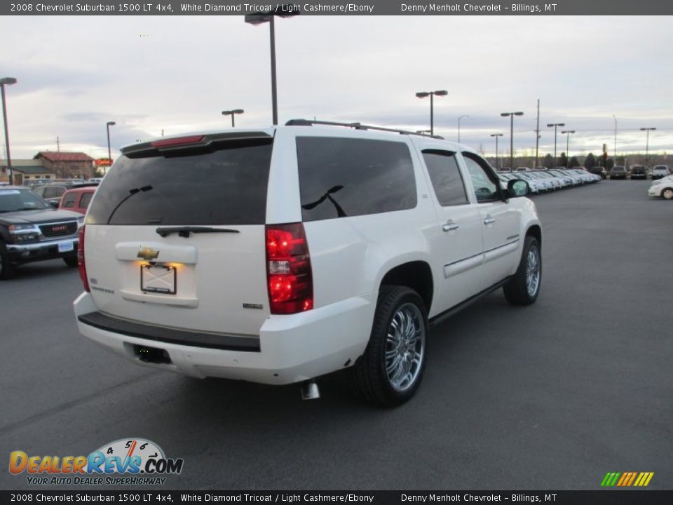 2008 Chevrolet Suburban 1500 LT 4x4 White Diamond Tricoat / Light Cashmere/Ebony Photo #6