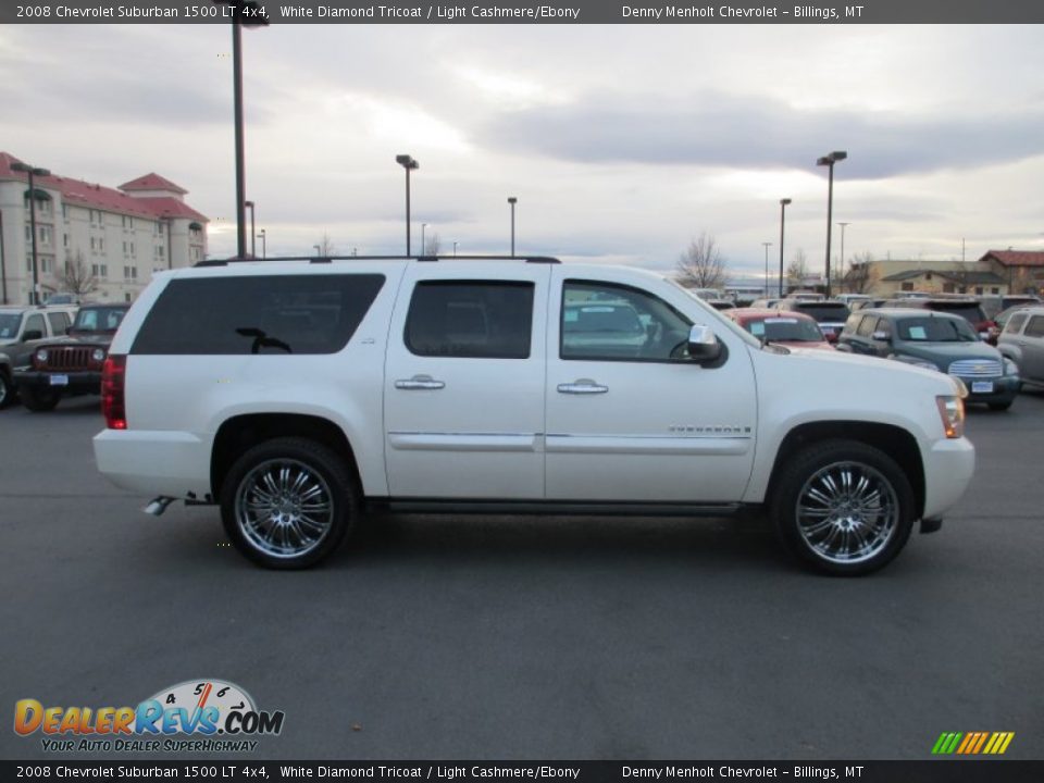 2008 Chevrolet Suburban 1500 LT 4x4 White Diamond Tricoat / Light Cashmere/Ebony Photo #7