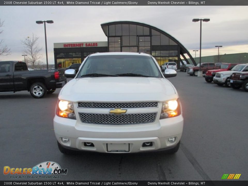 2008 Chevrolet Suburban 1500 LT 4x4 White Diamond Tricoat / Light Cashmere/Ebony Photo #8