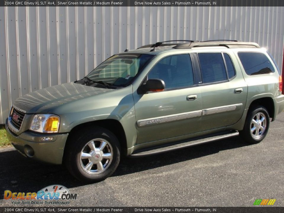 2004 GMC Envoy XL SLT 4x4 Silver Green Metallic / Medium Pewter Photo #2