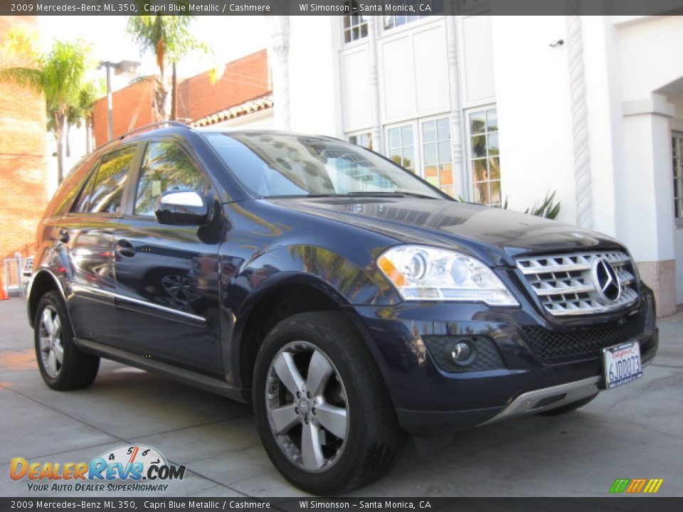 2009 Mercedes-Benz ML 350 Capri Blue Metallic / Cashmere Photo #1
