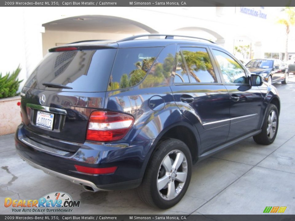 2009 Mercedes-Benz ML 350 Capri Blue Metallic / Cashmere Photo #2