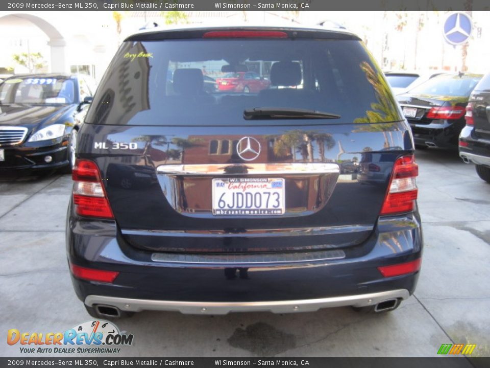 2009 Mercedes-Benz ML 350 Capri Blue Metallic / Cashmere Photo #3