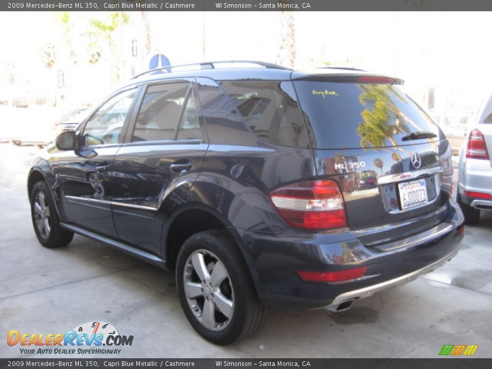 2009 Mercedes-Benz ML 350 Capri Blue Metallic / Cashmere Photo #4