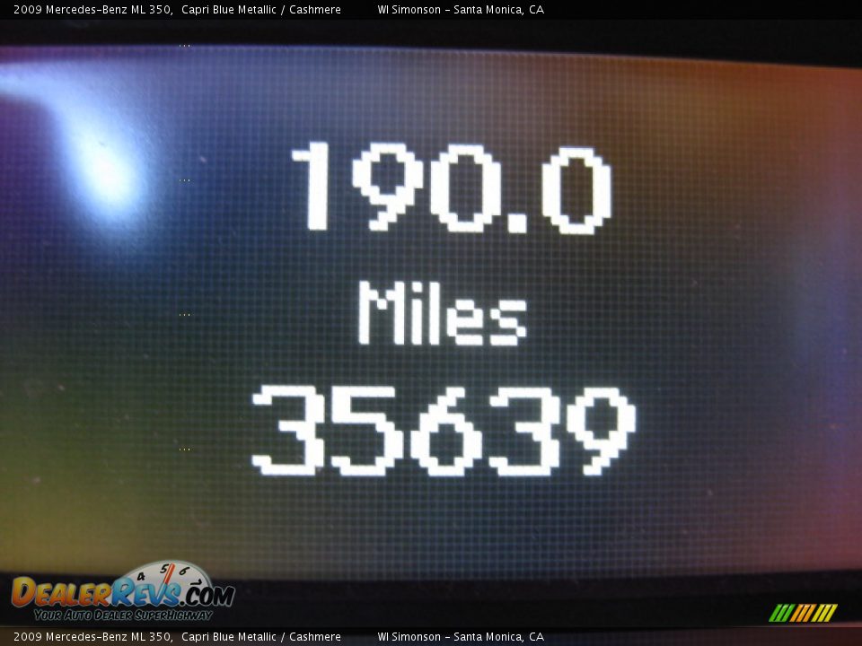 2009 Mercedes-Benz ML 350 Capri Blue Metallic / Cashmere Photo #10