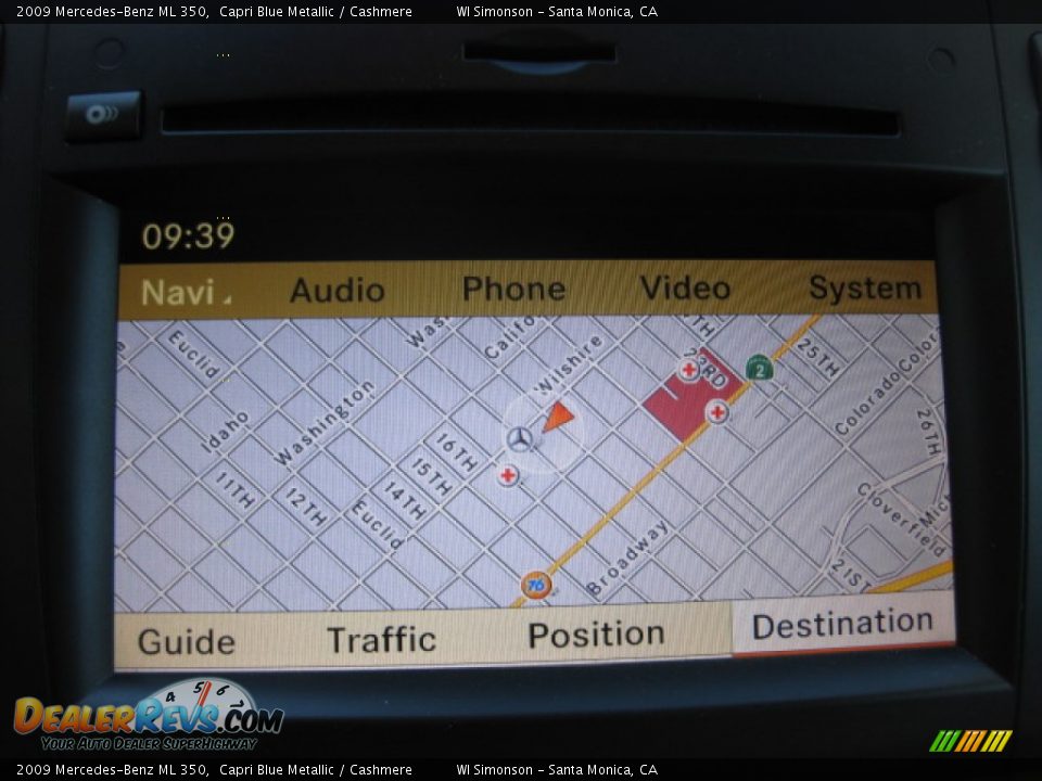 2009 Mercedes-Benz ML 350 Capri Blue Metallic / Cashmere Photo #15