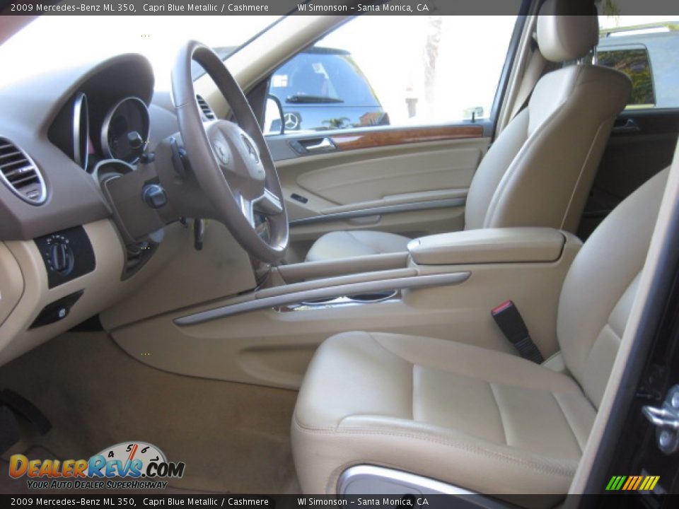 2009 Mercedes-Benz ML 350 Capri Blue Metallic / Cashmere Photo #18