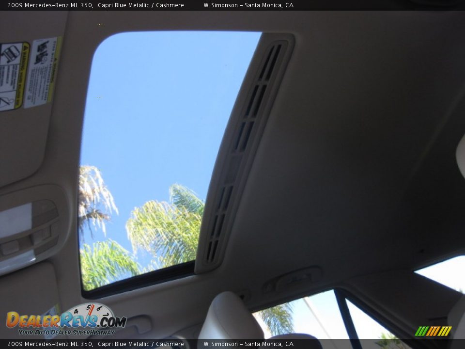 2009 Mercedes-Benz ML 350 Capri Blue Metallic / Cashmere Photo #22