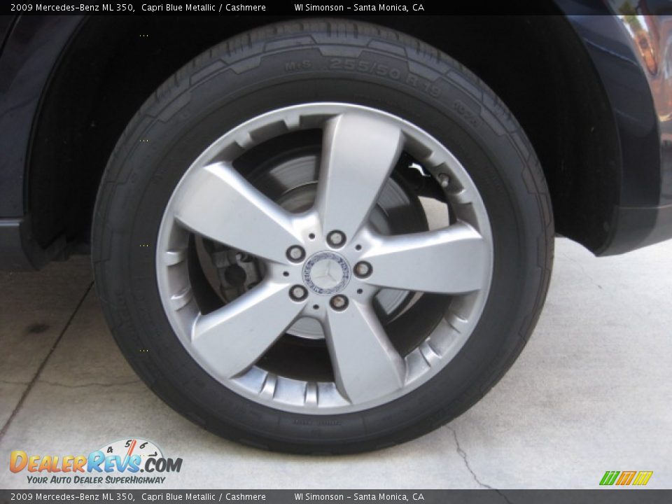 2009 Mercedes-Benz ML 350 Capri Blue Metallic / Cashmere Photo #24