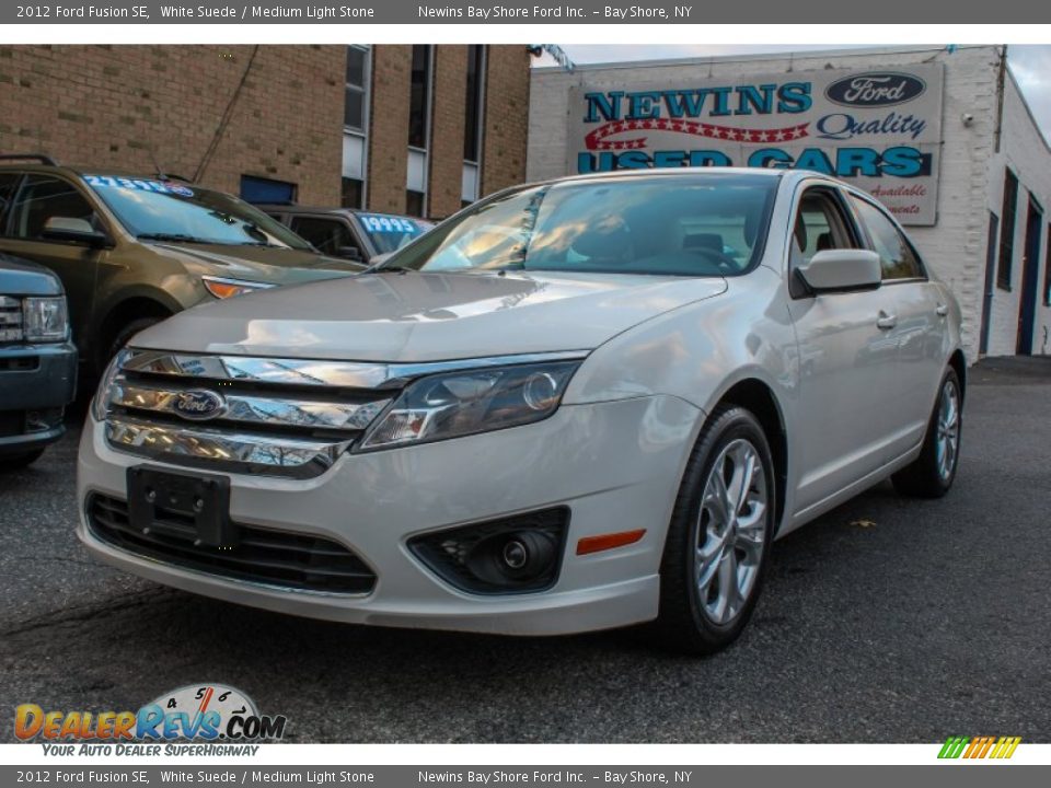 2012 Ford Fusion SE White Suede / Medium Light Stone Photo #1