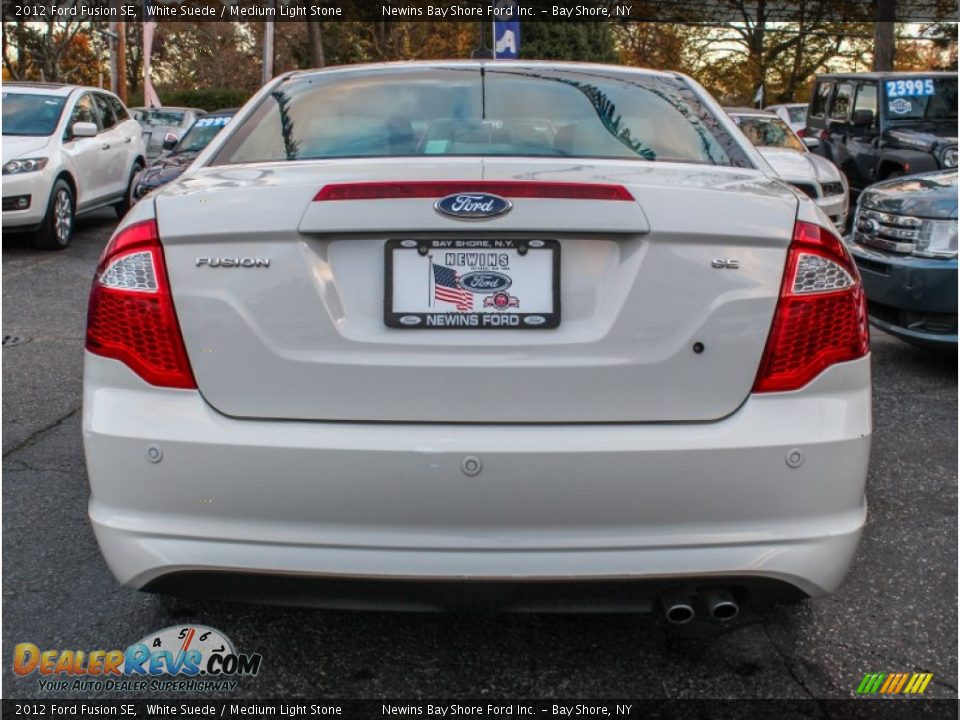 2012 Ford Fusion SE White Suede / Medium Light Stone Photo #4