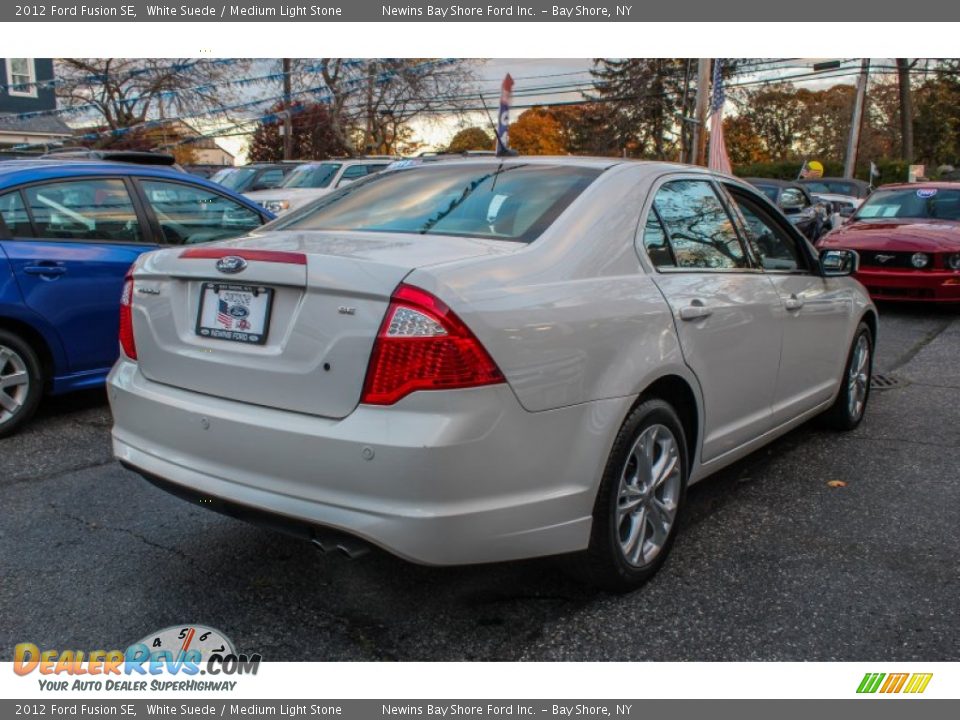 2012 Ford Fusion SE White Suede / Medium Light Stone Photo #5