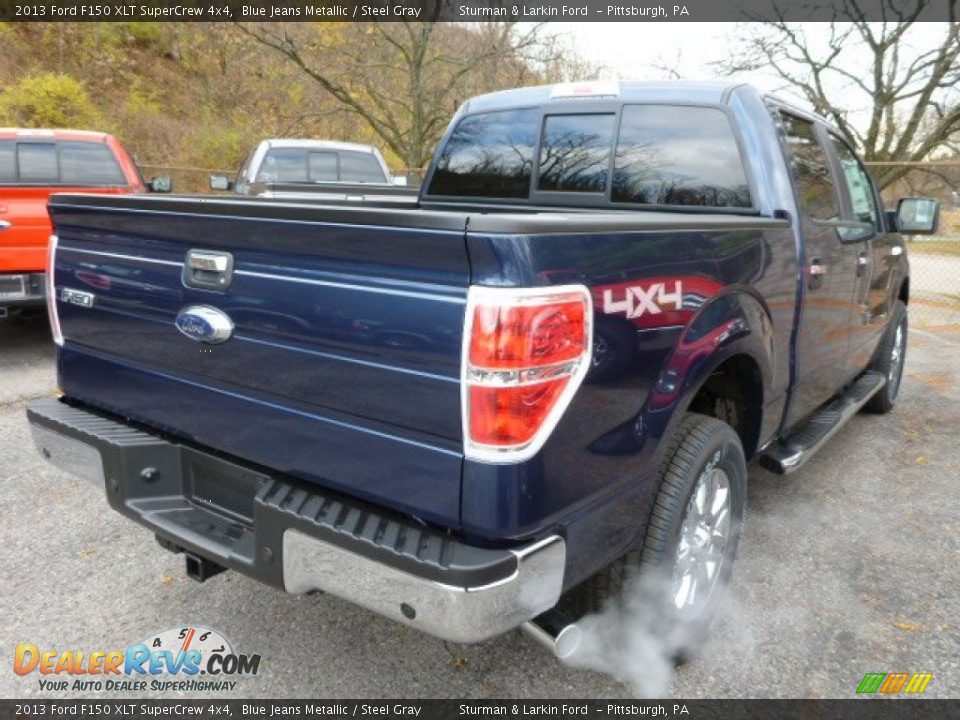 2013 Ford F150 XLT SuperCrew 4x4 Blue Jeans Metallic / Steel Gray Photo #2