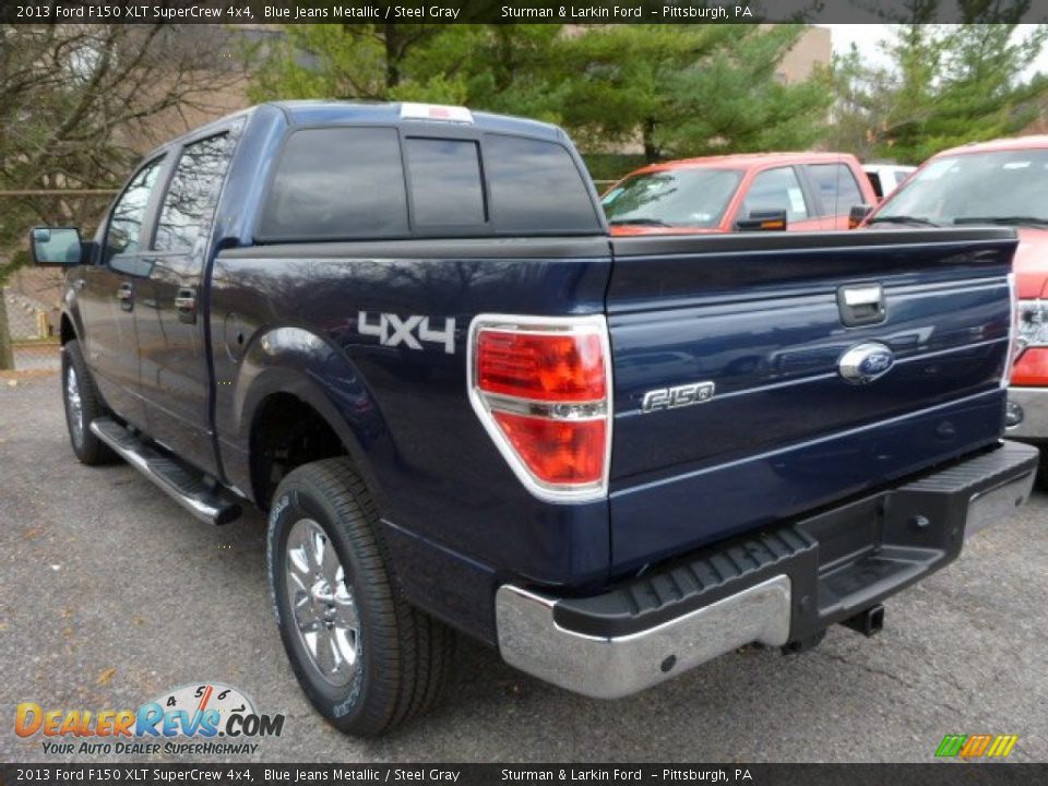 2013 Ford F150 XLT SuperCrew 4x4 Blue Jeans Metallic / Steel Gray Photo #4
