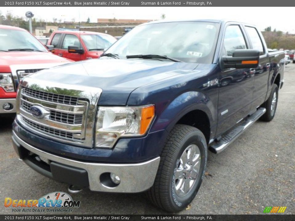2013 Ford F150 XLT SuperCrew 4x4 Blue Jeans Metallic / Steel Gray Photo #5