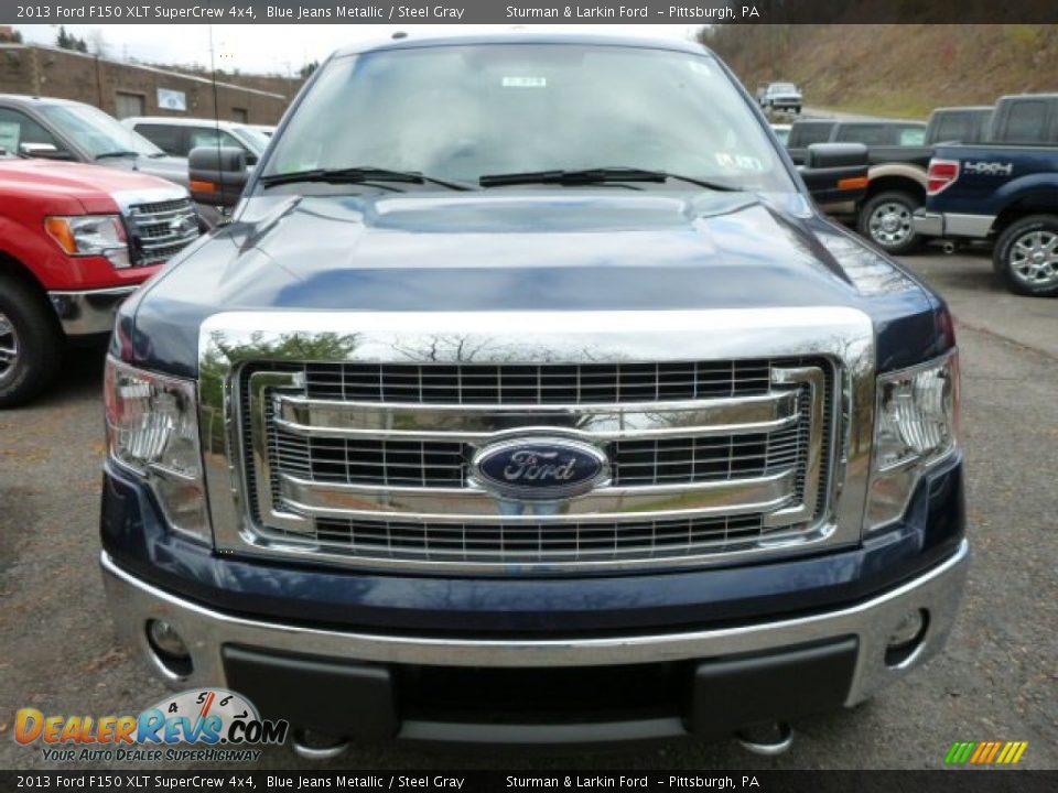 2013 Ford F150 XLT SuperCrew 4x4 Blue Jeans Metallic / Steel Gray Photo #6