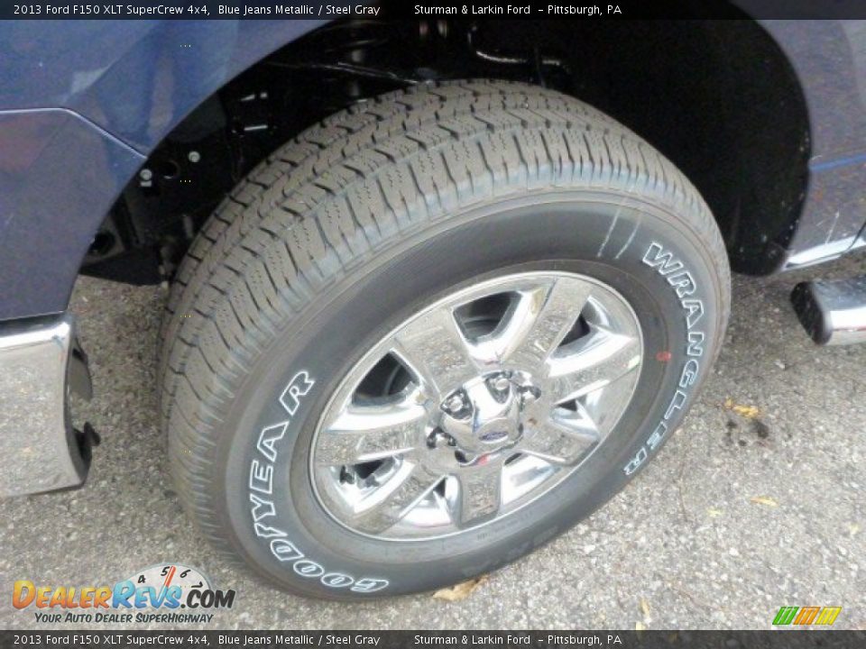 2013 Ford F150 XLT SuperCrew 4x4 Blue Jeans Metallic / Steel Gray Photo #7