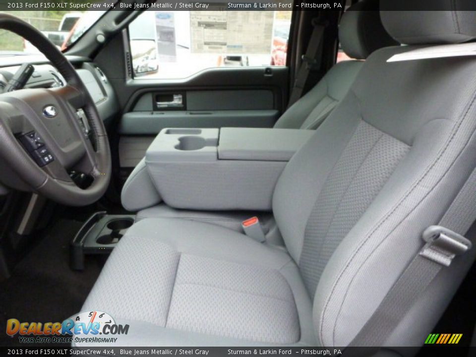 2013 Ford F150 XLT SuperCrew 4x4 Blue Jeans Metallic / Steel Gray Photo #8